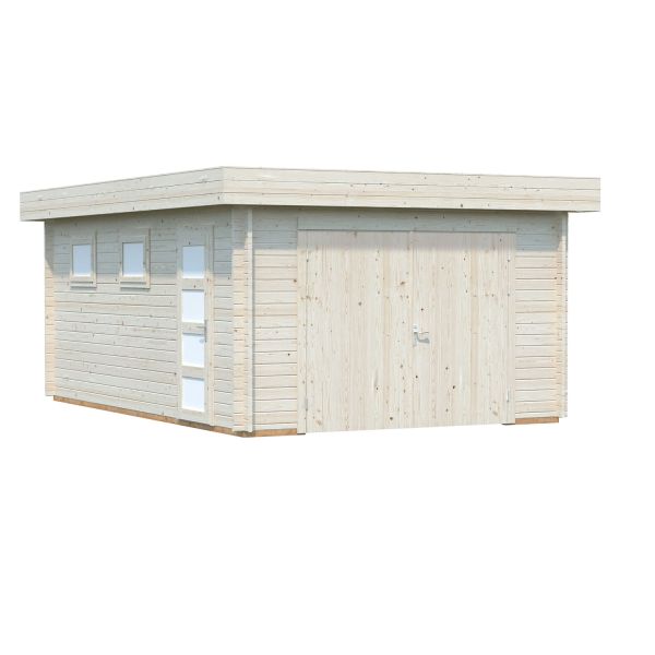 Palmako Garage Rasmus 19,0 m² mit Holztor natur