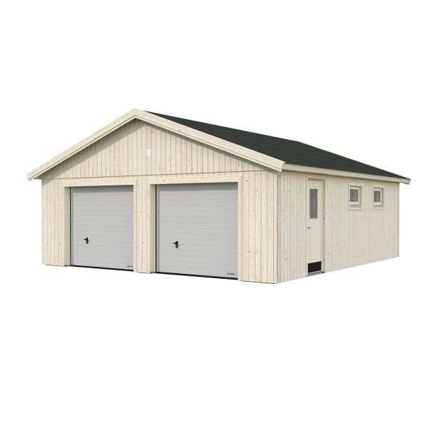 Palmako Garage Andre 44,7 m² mit Sektionaltor natur