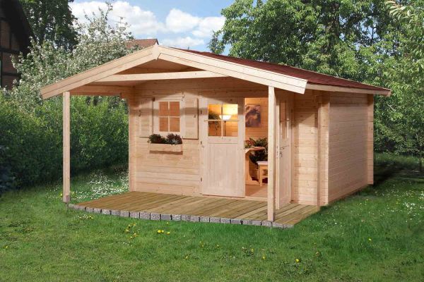 Weka Gartenhaus 111 A Gr.1| 28 mm| V200 | Doppeltür | Einzelfenster | 460x320x262 cm