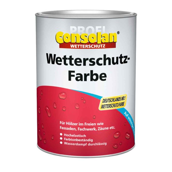 Consolan Profi Wetterschutzfarbe Silbergrau 2,5L Pro