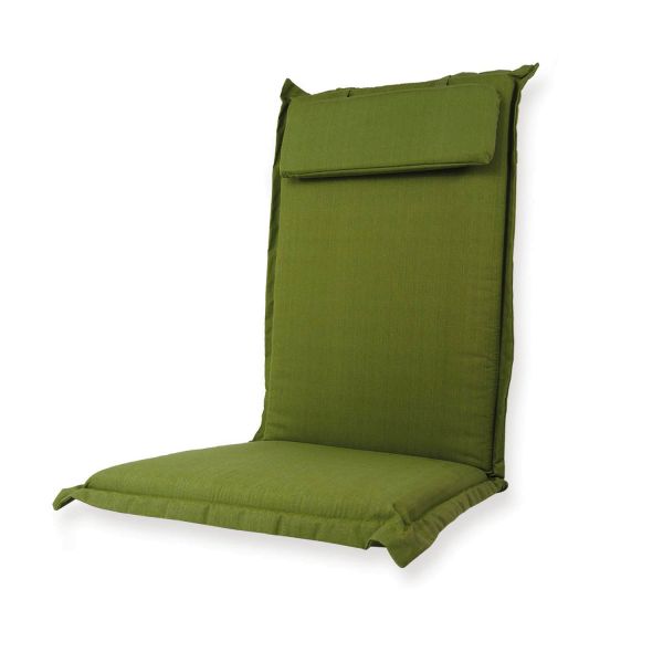 Nordje Gartenmöbelauflage Hochlehner mit Kopfteil green 120x50x8cm