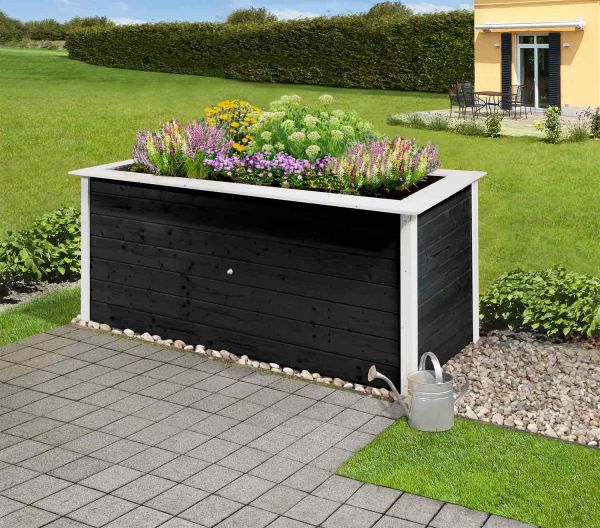 Weka Profi-Hochbeet | 669 C| anthrazit/weiss| 28 mm | 217x92x81 cm