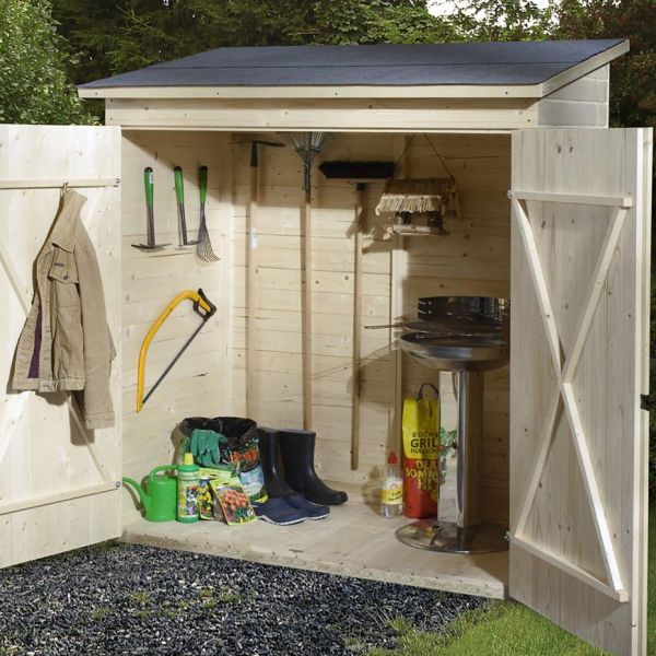 Weka Garten-/Terrassenschrank 361 Gr.2 Flachdach| 14mm| Doppeltür