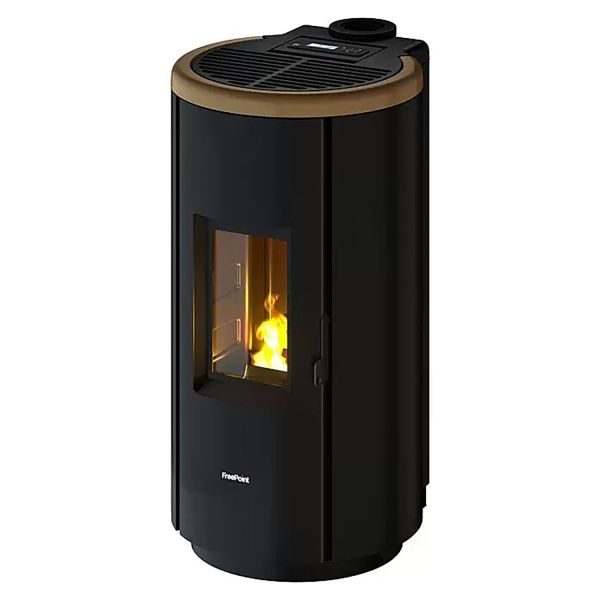 FreePoint Pelletofen Chrome schwarz 2,5 - 7 kW