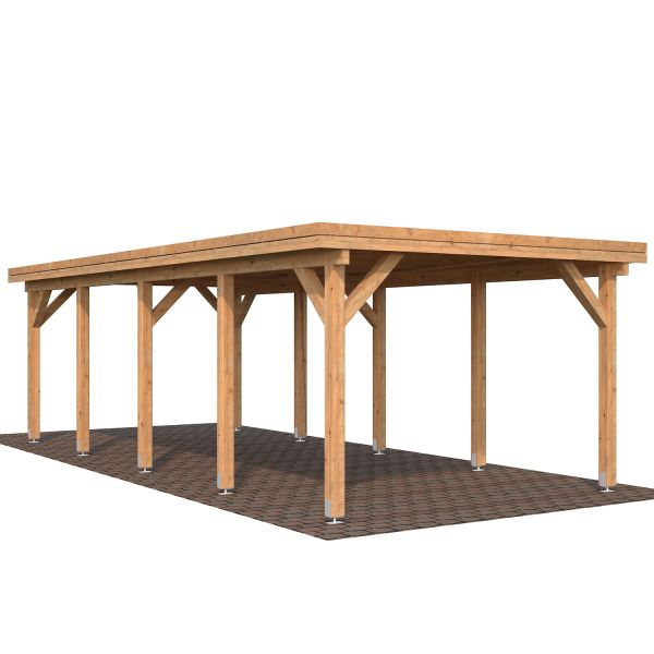 Palmako Carport Karl 23,1 m² hellbraun