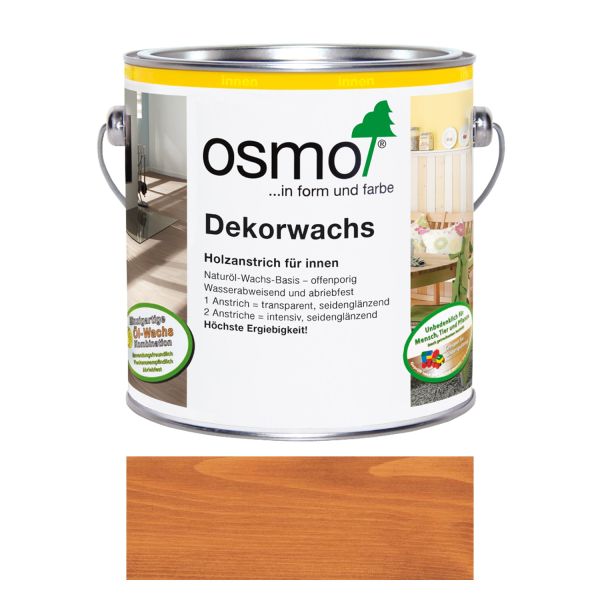 Osmo Dekorwachs Nr. 3137 Kirschbaum 0,75l, Anstrich für Hölzer im Innenbereich