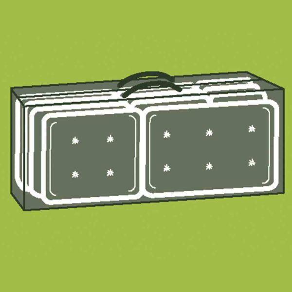 Siena Garden Schutzhülle Abdeckhaube Tragetasche für 4 Auflagen 1300x320x500 mm