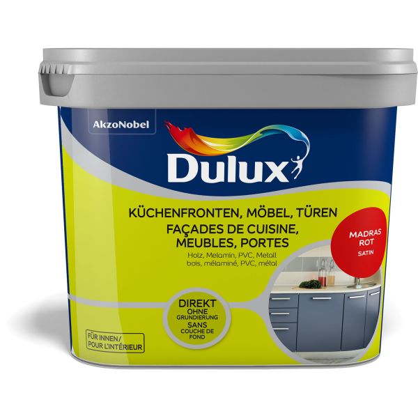 Dulux Fresh Up Küchen-, Möbel- und Türenfarbe Satin Madras-Rot 750ml