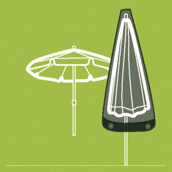 Siena Garden Schutzhülle Abdeckhaube Schirmhülle bis 400cm anthrazit Mittelstockschirm