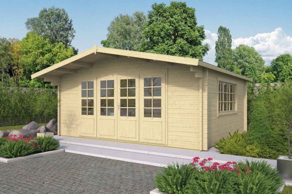 Gartenhaus - Blockhütte Rasmus mit Satteldach | von Nordje | 440x540x276cm