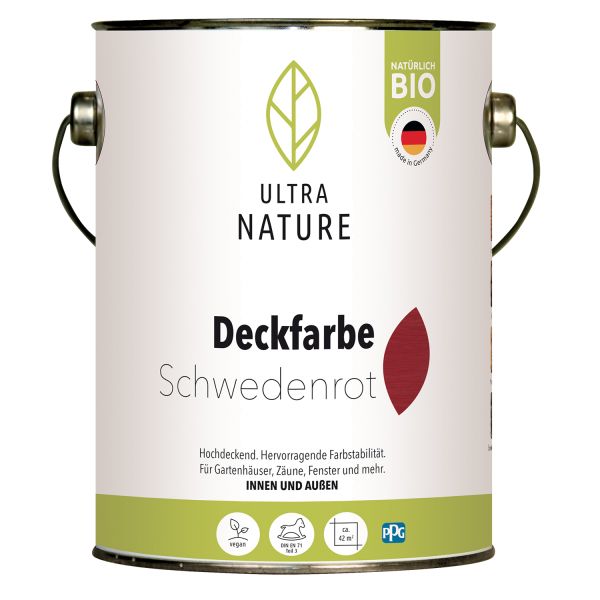 Ultra Nature Deckfarbe Schwedenrot 2,5l