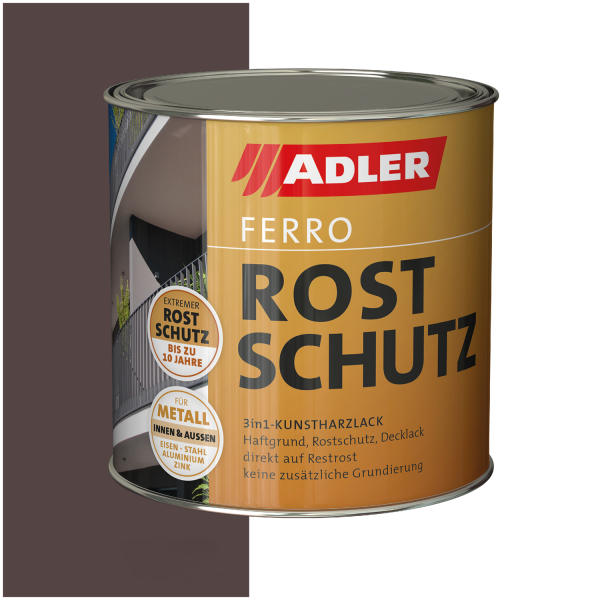 ADLER Ferro Rostschutz Schokoladenbraun RAL8017 0,375l