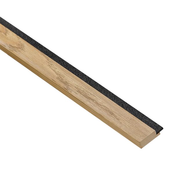 Nordje Abschlussleiste Standard | Standardkern | Braun geölt | Schwarzer Filz | 16 x 42 x 2780 mm
