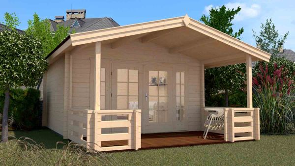 Weka Weekendhaus 137 B Gr.2| 45 mm| VT| Doppeltür | Doppelfenster | 460x590x262 cm