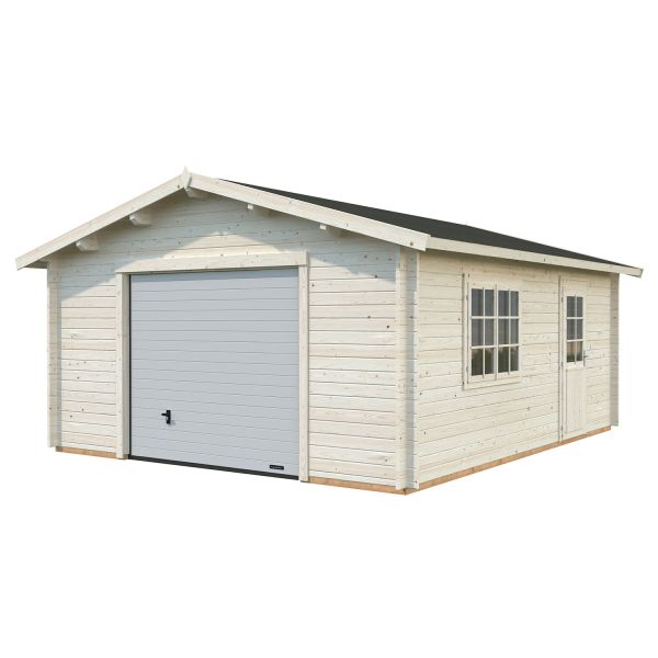 Palmako Garage Roger 23,9 m² mit Sektionaltor transparent