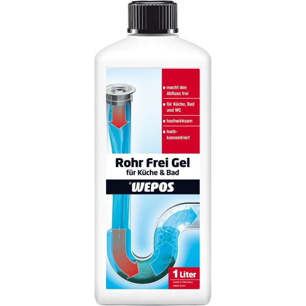 Wepos Rohr Frei Gel für Küche & Bad 1 l