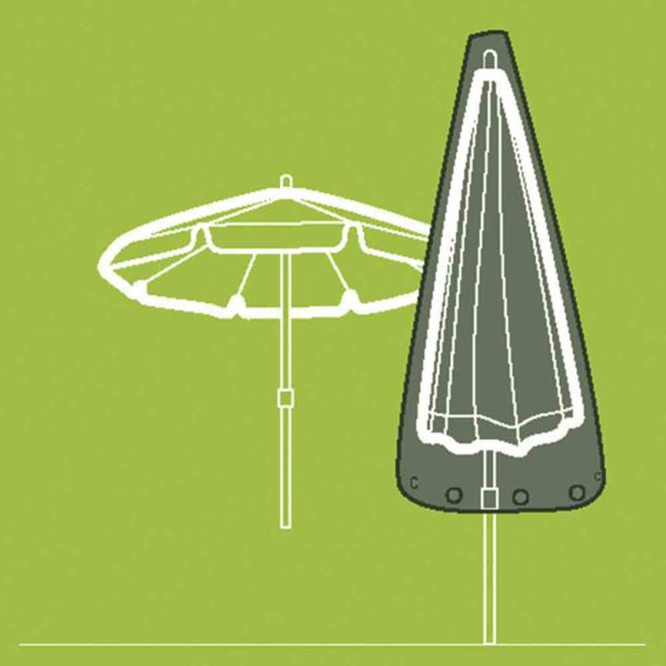 Siena Garden Schutzhülle Abdeckhaube Schirmhülle 350 cm transparent Marktschirm