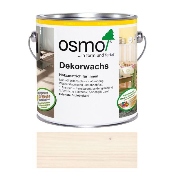 Osmo Dekorwachs Nr. 3111 Weiß Transparent 0,75l, Anstrich für den Innenbereich