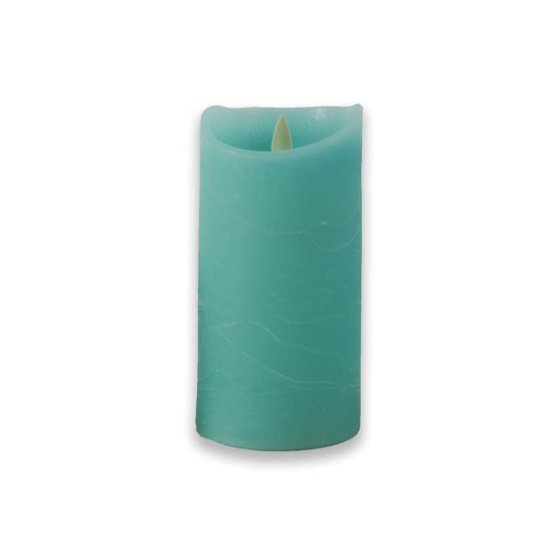 LED Echtwachskerze mit Timer und beweglicher Flamme von Nordje | in Aqua