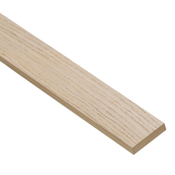 Nordje Verkleidung/Zierleiste Standard | Standardkern | Weiß geölt | 16 x 70 x 2780 mm