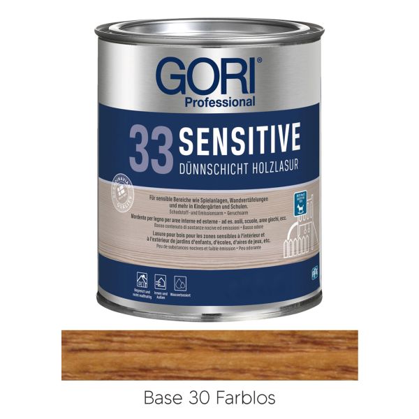 GORI 33 Sensitiv Dünnschicht-Holzlasur Farblos 5l
