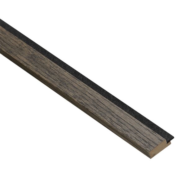 Nordje Abschlussleiste Feuerhemmend | Standardkern | Schwarz geölt | Schwarzer Filz | 17 x 42 x 2400