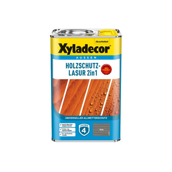 Xyladecor Holzschutzlasur Grau 4l