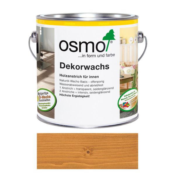 Osmo Dekorwachs Nr.3123 Goldahorn 0,75l, Anstrich für Hölzer im Innenbereich