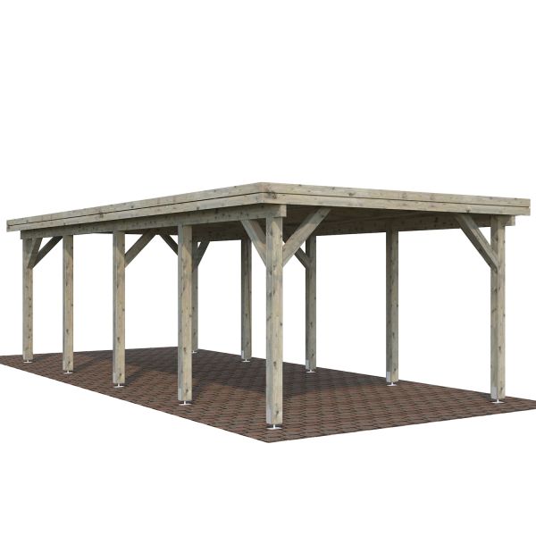 Palmako Carport Karl 23,1 m² grau