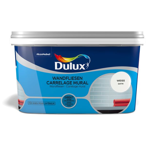 Dulux Fresh Up Wandfliesenfarbe Satin Weiß 2l