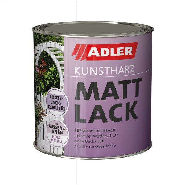 ADLER Kunstharz Mattlack Weiß 0,75l
