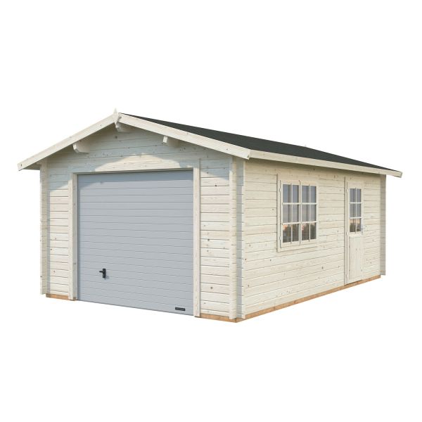 Palmako Garage Roger 19,0 m² mit Sektionaltor transparent