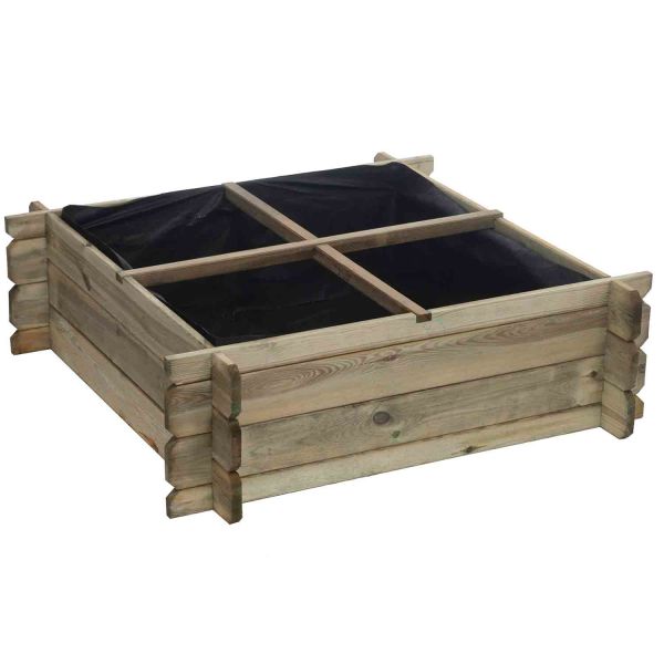 Hochbeet BASIL 1000 x 1000 x 300 mm als Bausatz KDI aus Kiefer