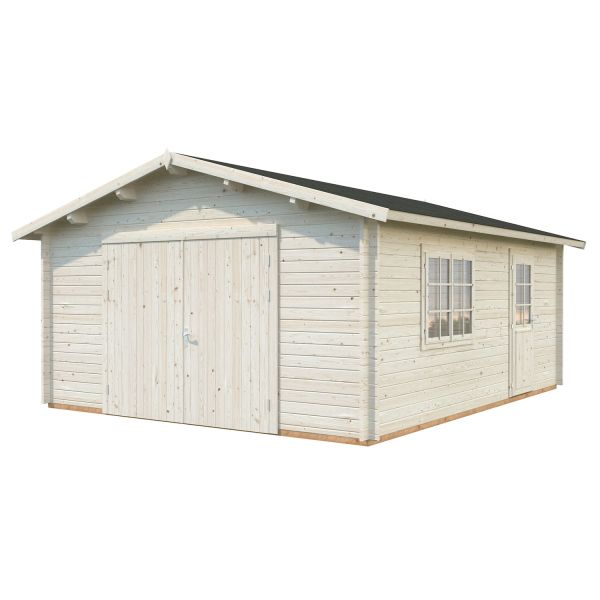 Palmako Garage Roger 23,9 m² mit Holztor natur
