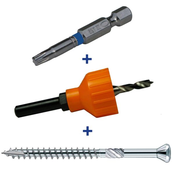 Hapatec inox TX 25 5,0x50 Eimer 500stk, 1 Bit, 1 Drillstop
