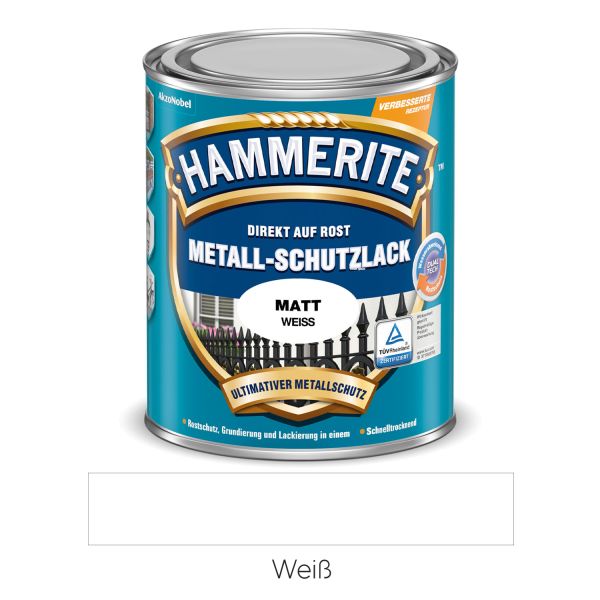 HAMMERITE Metall-Schutzlack matt Weiß 750ml
